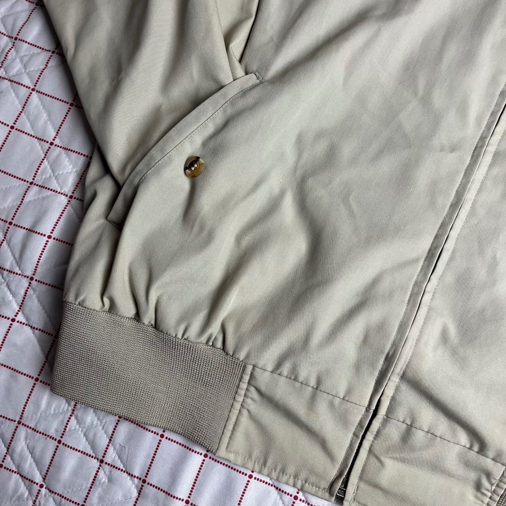 COOPER SPORTSWEAR Mens Beige Harrington Jacket Plaid Lined Size XL - Picture 7 of 13